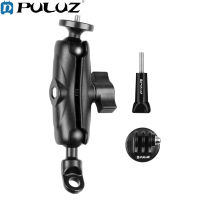 PULUZ PU702B มอเตอร์ไซด์ด้านหลังดูกระจก Mount Bracket รถจักรยานยนต์กีฬาผู้ถือกล้อง1/4นิ้วสกรูกีฬากล้องอะแดปเตอร์สำหรับ GoPro Hero 11/10/9/8 INSTA360 One/ X2/ X3 /GO2