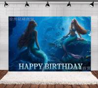 The Little Mermaid Birthday theme backdrop banner party decoration photo photography background cloth