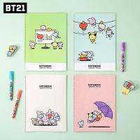 Original Bt21 Mini Notepad Tata Rj Koay Mang Cooky Kawaii อะนิเมะแบบพกพา Diary Coil บัญชีมือ Notepad โรงเรียนอุปกรณ์สำนักงาน