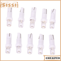 Sissi แผงหน้าปัดรถยนต์ LED 10ชิ้น,ไฟแผงไฟแดชบอร์ดสีขาวขายดี T5 37 74 70