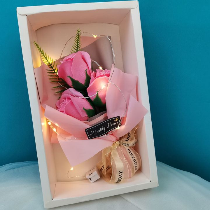 a-shack-artificialflowerbouquet-ไฟ-led-withbox-สำหรับของที่ระลึกงานแต่งงานวาเลนไทน์ดอกไม้-dayroses