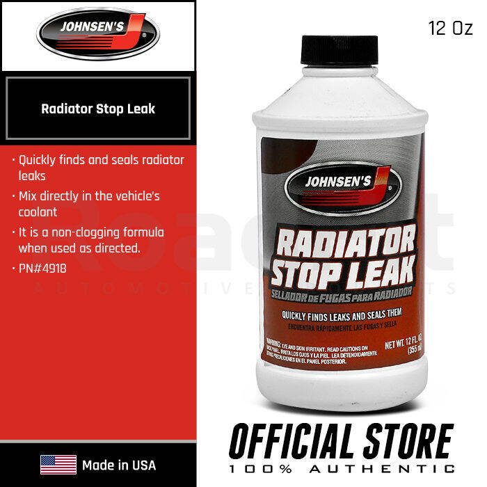 Johnsen's Car Radiator Stop Leak Additive, 12oz. PN4918 Lazada PH