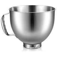 R Stainless Steel Bowl For Kitchenaid 4.5-5 Quart Tilt Head Stand Mixer, For Kitchenaid Mixer Bowl, Dishwasher Safe