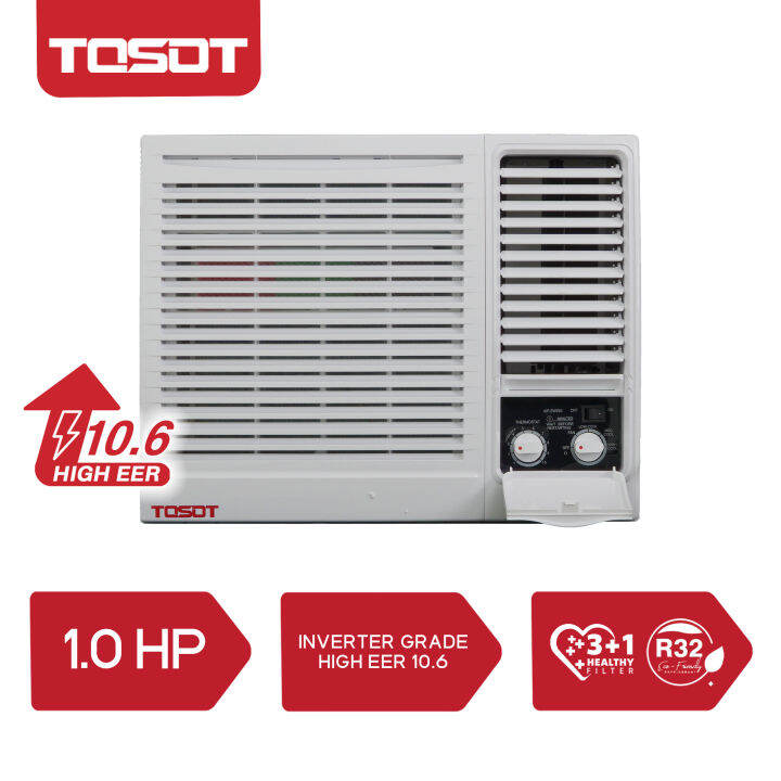 TOSOT AEROCOOL NonInverter 1.0 HP Window Type Manual Air Conditioner/ TJC09FME Lazada PH