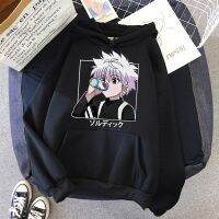 Hunter X Hunter Hoodies Killua Hoodie Men Killua Zaoldyeck Long Sleeve Loose Hooded Tops Streetwear Autumn Hoody Pullover Size Xxs-4Xl