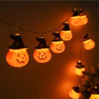 Halloween Pumpkin String Lights 10/20/40LEDs Jack-O-Lantern Pumpkin Lights for All Saints Day Halloween Party Decoration lights