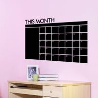 Month Calendar Chalkboard Removable Planner Wall Stickers Black Board Office School Vinyl Decals Supplies