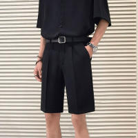 New Suit Shorts Men Wearing Loose Siped Pants In Summer Thin Casual MenS White Trend Five -Point Trousers