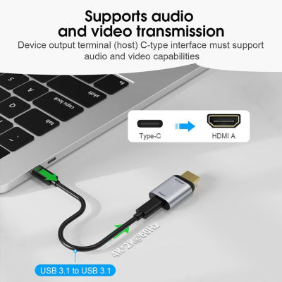 สาย USB C ไปยังอะแดปเตอร์ที่รองรับ HDMI 4K 60Hz Type C ไปยังสายเคเบิล Thunderbolt3ที่รองรับ HDMI ไปยังขั้วต่อ HDMI สำหรับ