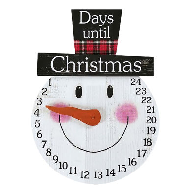 Wooden Christmas 24 Days Countdown Calendar Clock Wall Hanging Christmas Decorations Ornaments Christmas Advent Calendar