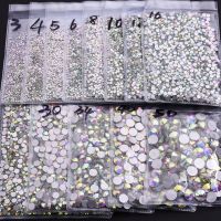 hotx【DT】 Super Glitter Non Hotfix Rhinestones SS3-SS50 FlatBack Strass Sewing Fabric Garment Decorations