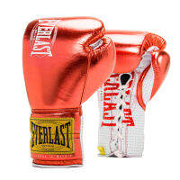 นวมชกมวย นวมหนังแท้ ผูกเชือก EVERLAST CLASSIC FIGHT GLOVES METALLIC