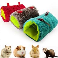 Small Pet Hamster Cage Warm Tunnel Hammock Hanging Bed Ferret Rat Paul Hamster Bird Squirrel Cave Hut Cage Hamster Accessories Beds