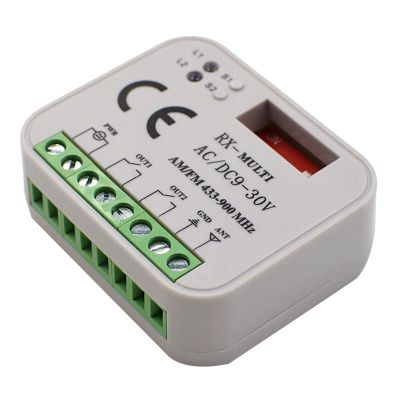 Garage Door Remote Control Receiver 2Channel Controller Switch for 433 868 MHz Transmitter RX Multi Frequency 300-900MHz