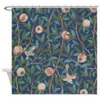 Design Bird and Pomegranate By Decorative Fabric Shower Curtain