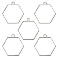 ✿INF✿5Pcs Hollow Frame Open Back Bezel Pendant UV Resin Pressed Flower Jewelry Making