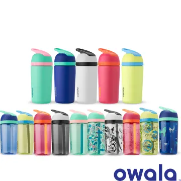 Owala Kids' Flip Stainless Steel Water Bottle - Blue & Teal - 14 oz