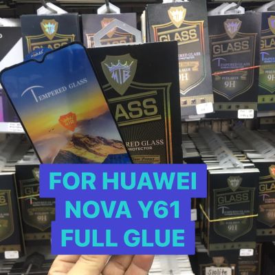 Huawei Nova Y61ฟิล์มกันรอย ฟิล์มกระจกนิรภัย แบบใส เต็มจอ ขอบดำ(Full glue)(Black)