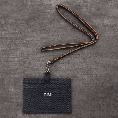 TAKEO KIKUCHI ที่แขวนบัตร MESH ID CARD CASE WITH STRAP