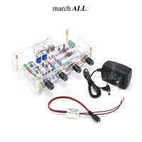 March All PR-4558G12A ชุดสำเร็จ เคสใส ฟรี กล่องจ่ายไฟรถ + อะแดปเตอร์ 12V ต่อไฟบ้านได้ PR-4558 Pre-Amp ปรี-แอมป์ ปรับทุ้ม-แหลม ซ้ายขวา อิสระ สเตอริโอ โทน คอนโ