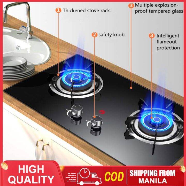 Gas stove double burner Gas stove burner Built in burner gas stove Stove 2 burner Double burner