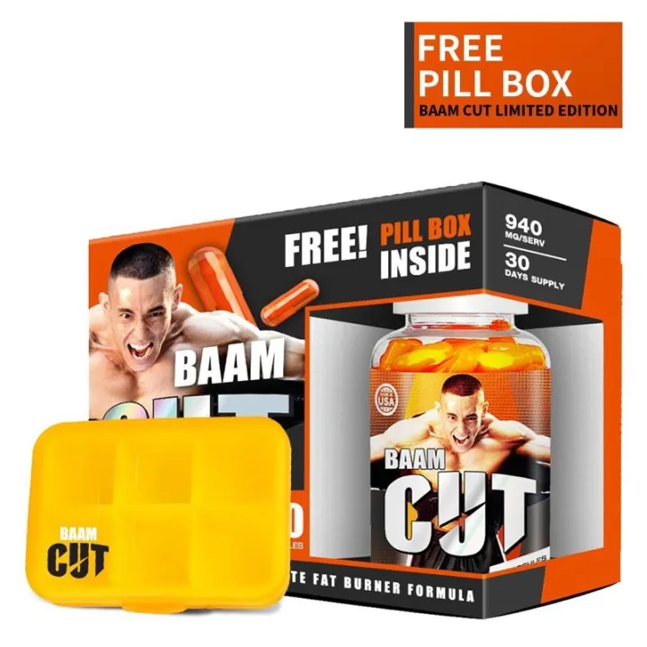 BAAM CUT Ultimate Fat Burner 60 caps 30day supply (No Caffeine ,No