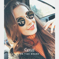 Cyxus แว่นตากันแดด Polarized ผู้หญิงผู้ชายหรูหราโลหะบานพับฤดูใบไม้ผลิรอบ VINTAGE UV400 แว่นตากันแดด Shade Unisex 1940JH