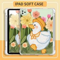 เคส กันกระแทก ลายเป็ดน่ารัก พร้อมช่องใส่ปากกา สําหรับ iPad 2021 Air 4 10.9 5 10.2 gen7 gen8 gen9 และ 9.7 gen5 gen6 7.9 mini6 8.3 gen10 2022