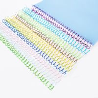 10pcs Spiral Iron Single-coil Binding Coil A4-30 Hole Single-coil Stationery Bookbinding Ring Color Binder Rings Binder Notebook Note Books Pads