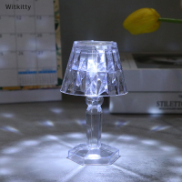 Witkitty 1PC LED คริสตัลโต๊ะทำงานโคมไฟ projetor อะคริลิคเพชรโคมไฟ LED กลางคืน