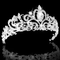 ۞❆﹍ Silver Gold Color Crystal Crowns Bride Tiara Fashion Queen for Wedding Crown Headpiece Wedding Hair Jewelry Accessories