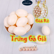 Quả Trứng Gà giả bằng nhựa dành cho Mô hình chuồng ấp trứng gà