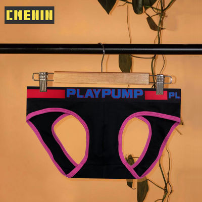 CMENIN PLAYPUMP ผ้าฝ้ายผู้ชายทองและจีสตริงกางเกงในชายนุ่มเซ็กซี่ชุดชั้นในชายกางเกง Jockstrap Sexi PP9114