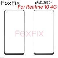 กระจกหน้าหน้าจอ LCD สำหรับกระจกด้านนอก4G Realme 10พร้อม RMX3630อะไหล่ OCA