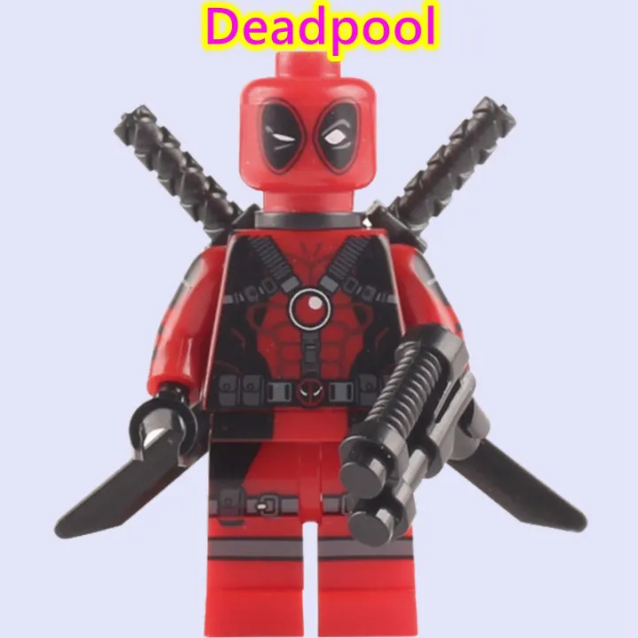 avengers-marvel-deadpool-บล็อคโดมิโนปีเตอร์มินิฟิกเกอร์ตัวต่อของเล่นสำหรับเด็ก