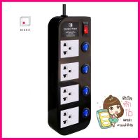 รางปลั๊กไฟ 4ช่อง 5สวิตซ์ 16A ELECTON EP-GS4553DC 3 ม.POWER STRIP ELECTON EP-GS4553DC 4-OUTLET 5-SWITCH 16A 3M BLACK **ด่วน ของมีจำนวนจำกัด**