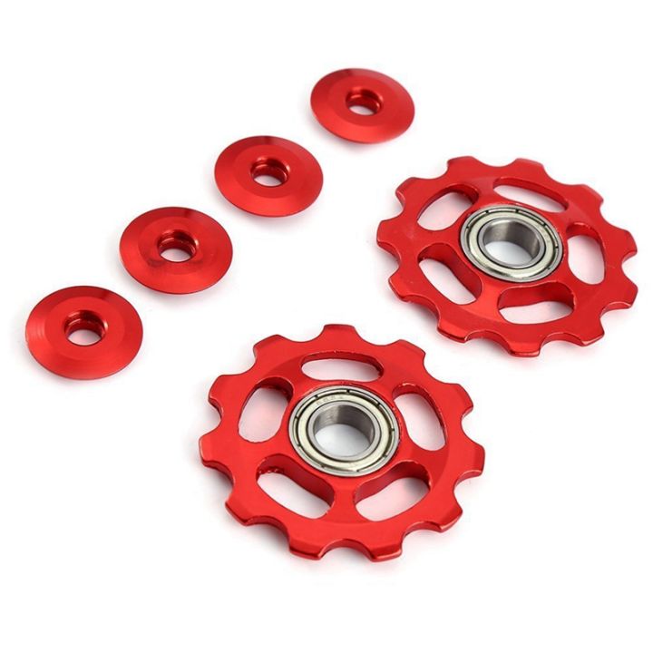 1set-11t-bike-ultralight-aluminum-alloy-outdoor-bearing-wheel-rear-derailleur-pulleys-bicycle-parts-red