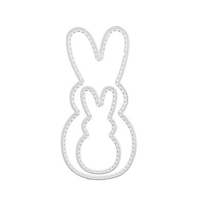 Easter Rabbit Mother and Child Metal Cutting Dies Stencil Scrapbooking DIY Album Stamp Paper Card Embossing Decor Craft Dropship  Scrapbooking