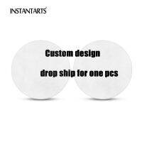 INSTANTARTS Custom your design/Logo/Name/Text Car Cup Holder Coasters Easy Removal of Auto Cupholder Anti-dirt Coaster Accessory