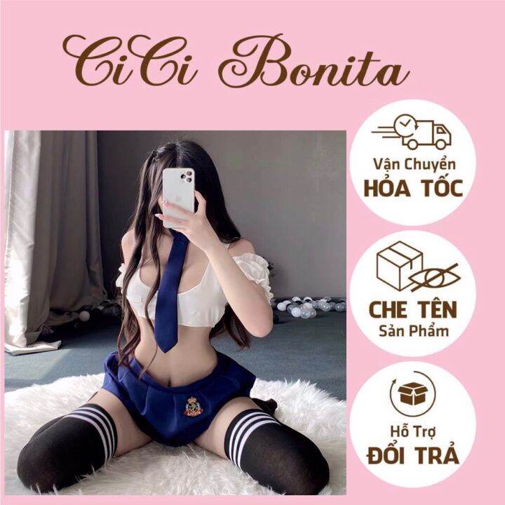 Cp81 Đồ Ngủ Sexy Cosplay Học Sinh Dễ Thương Set Trang Phục Nữ Sinh đáng Yêu Cici Bonita Hcm 