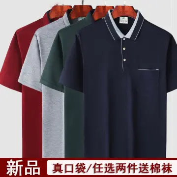 men's cotton t shirts with collar and pocket