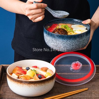 ชุดชามนักเรียนและตะเกียบสุดสร้างสรรค์ลาย NoodleBowl พร้อมช้อนตัก Guanpai4ชามแบบรวมสำหรับใช้ในครัวเรือน