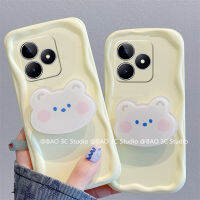 ใหม่ เคส Case Realme C51 C53 C55 NFC C30s C30 C31 C33 C35 แฟชั่นเรียบง่ายปกป้องเลนส์ เคสโทรศัพท์ ฝาครอบเนื้อนิ่มกันตกพร้อมที่ตั้งรูปหมีบลัชออนรูปการ์ตูนน่ารัก2023