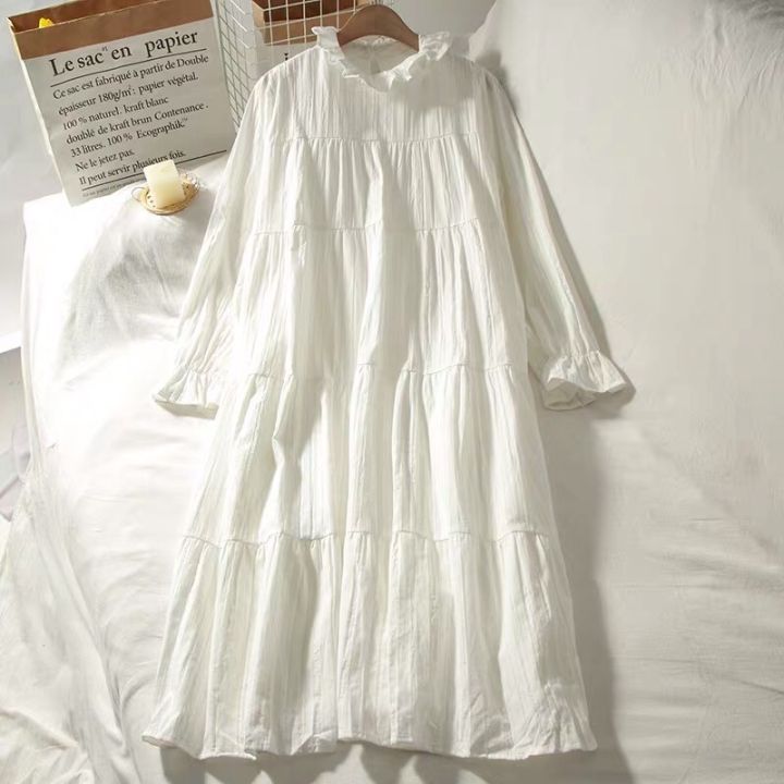 Đầm babydoll trắng cổ tròn V95 kiểu dáng hàn quốc ulzzang váy tiểu thư  bánh bèo dễ thương CHẤT thun kate thái THỜI TRANG 1989  Lazadavn