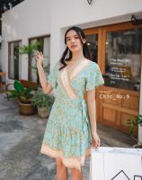 Chic No.9 - Boho Sleeve Mint เดรสทรงป้าย ?ปัดซ้ายที่รูปเพื่อดูขนาดสินค้า