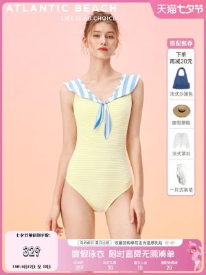 Atlanticbeach Japanese College Style Swimsuit Womens Hot Spring 2022 New Cover Belly Thin Holiday Swimsuit