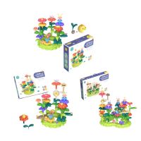 Flower Garden Building Blocks Toy Gardening Pretend Toy Stacking Game for kid