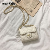 กระเป๋า Movi Katie สำหรับผู้หญิงใหม่กระเป๋าหิ้วมินิกระเป๋าสี่เหลี่ยมขนาดเล็กลายสี่เหลี่ยมขนมเปียกปูนแฟชั่นกระเป๋าเงินนักเรียนกระเป๋าเอกสารเกาหลี