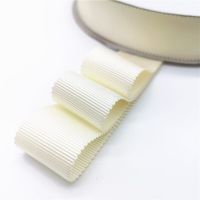 High Quality 1"(25mm) Cream Ployester Petersham Ribbon for Wedding Decoration Gift Wrapping Hair Bows DIY Christmas Ribbon Gift Wrapping  Bags