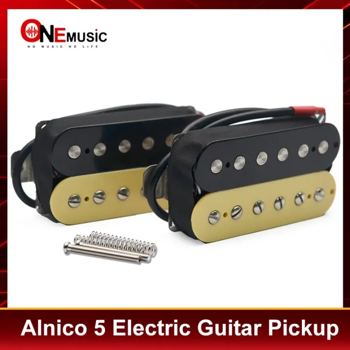Zebra Alnico 5กีตาร์ไฟฟ้า Humbucker Double Coil Pickup Alnico V กีตาร์อะไหล่ Ivory/ สีดำ